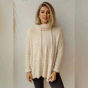 POL Cream Cowl Neck Sweater